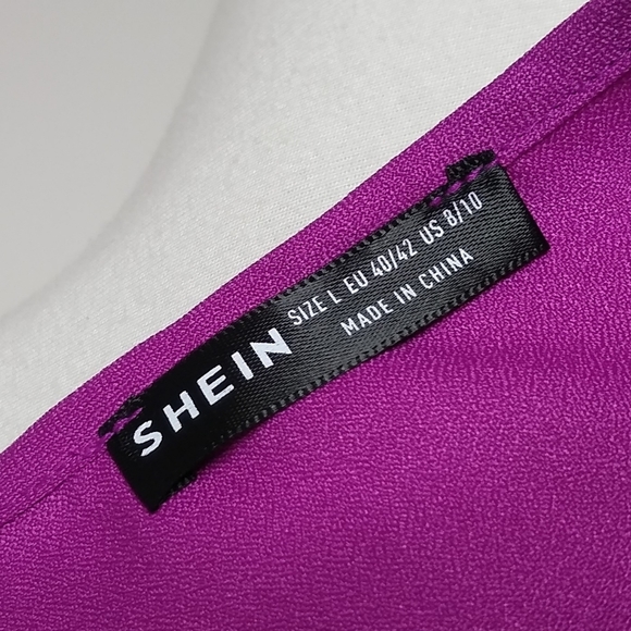 SheIn Pink Pleated Halter Neckline Strappy Sleeve Camisole Tank Top Size Large - Picture 5 of 9